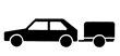 Abbildung: Sinnbild Personenkraftwagen mit Anhänger